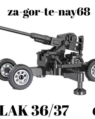 Flak 36/37 tedesca ww2 e soldati compatibile Lego 
