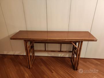 tavolo consolle in bambù