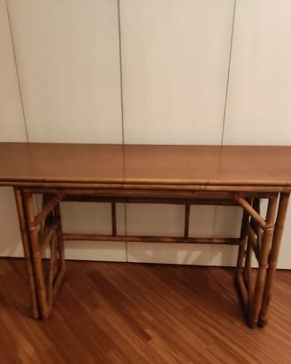 tavolo consolle in bambù