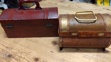 BAULETTI IN LEGNO-2 PEZZI-COME FOTO