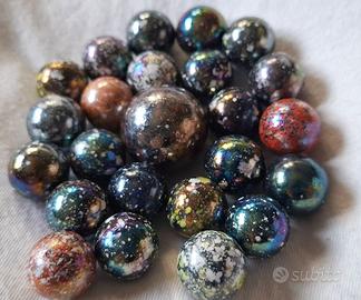 Biglie in vetro iridescenti decorative – lotto 24