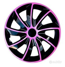 Copricerchi QUAD NERI/ROSA 4 pz (15")