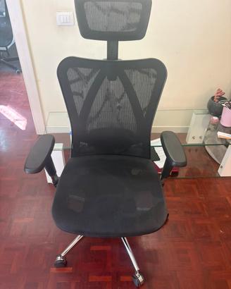 Sedia ufficio ergonomica con poggiatesta