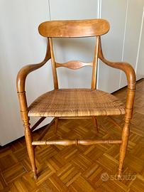 Poltrona chiavarina originale metà ‘800 ciliegio