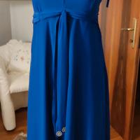 Abito in chiffon blu