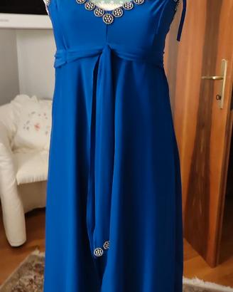 Abito in chiffon blu