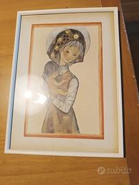 Quadretto vintage autore Carina