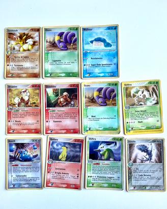 Lotto di 11 Carta Pokemon ex Tempesta di Sabbia