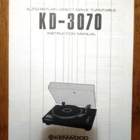 Manuale istruzioni Kenwood KD-3070 giradischi