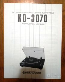 Manuale istruzioni Kenwood KD-3070 giradischi