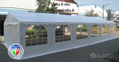 Tendostruttura Gazebo 6 x 12 x 2/3 mt. pvc 550 ign