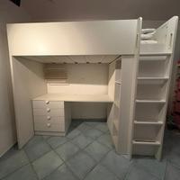 letto soppalco scrivania armadio ikea smastad