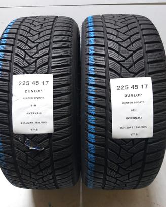 2 GOMME 225 45 17 DUNLOP A1716