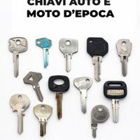 Chiave vintage per auto moto d’epoca tutti modelli