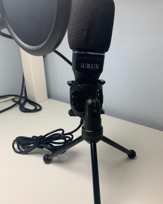 Microfono professionale con stand e filtro anti-po