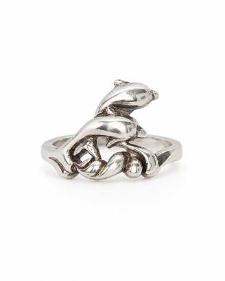 Anello Delfini Argento 925 Vintage