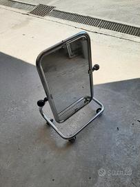 Specchio vintage anni 70/80 girevole con ruote