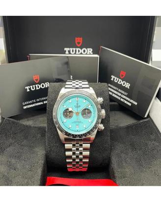 Tudor black bay chrono flamingo blue M79360N New