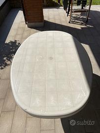 Tavolo in pvc ovale per esterni +3 sedie