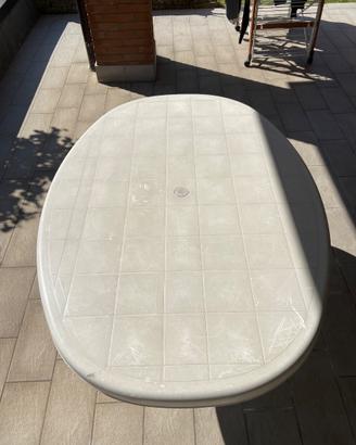 Tavolo in pvc ovale per esterni +3 sedie