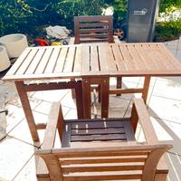 Set da fiardino tavolo allungabile e sedie