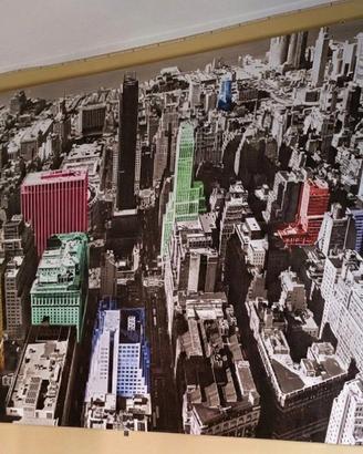 Tela grande New York pop art 200x120 cm