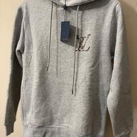 Felpa con cappuccio in cotone grigia