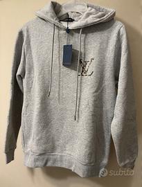 Felpa con cappuccio in cotone grigia