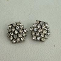Orecchini a clip vintage con strass
