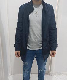 Trench trapuntato uomo