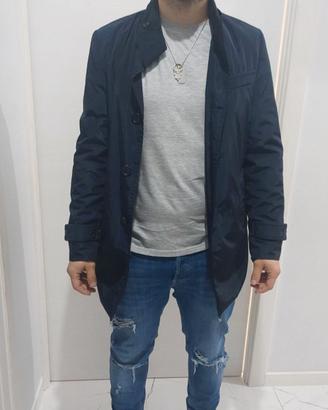 Trench trapuntato uomo