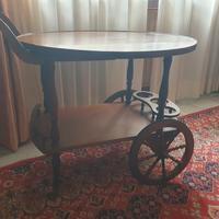 carrello portavivande in legno