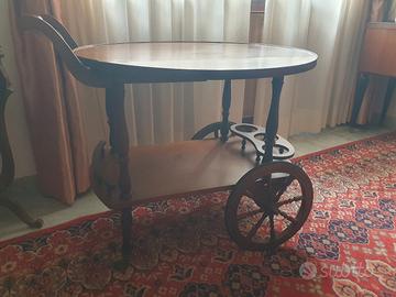 carrello portavivande in legno
