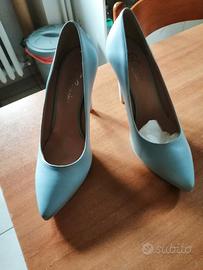 Eleganti scarpe decolletè turchese