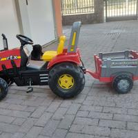 Trattore a pedali con rimorchio