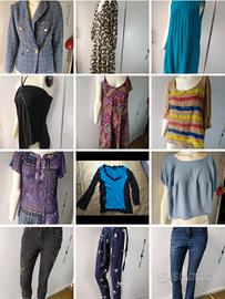 lotto di 30 pezzi vestiti donna L  estive 