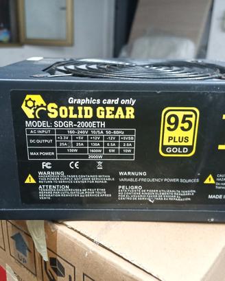 solid Gear 95 plus Gold 2000w mining/gaming 