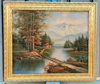 Quadro antico dipinto a olio su tela firmato.