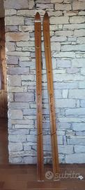 Sci vintage in legno da collezione