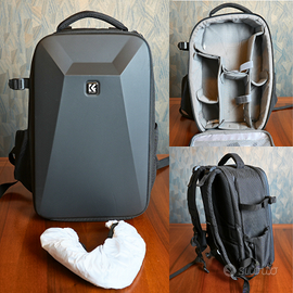 Zaino fotografico + Vano per PC 15" + Antipioggia