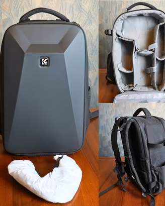 Zaino fotografico + Vano per PC 15" + Antipioggia
