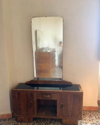 Specchiera vintage con mobile contenitore