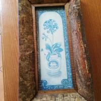 Quadro con cornice di albero 18x33x4cm