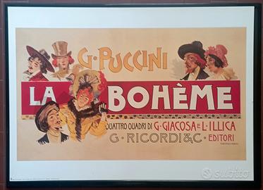 Locandina 50x70 la Bohème  di G. Puccini