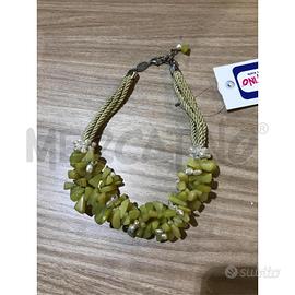 COLLANA GIROCOLLO LUISA DALLA SALDA TESSUTO ARG. P