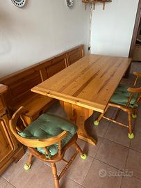 Set tavolo e sedie  - legno Massello d Pino Svezia