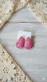 Orecchini da donna Pendenti Rosa Effetto Marmo