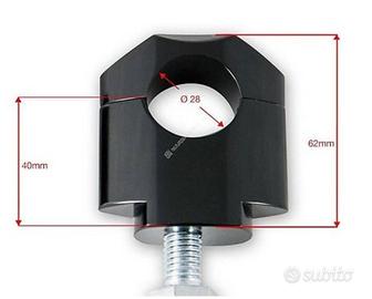 Manubrio 28 Barracuda e riser universali  "nuovi" 