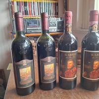 Set 4 bottiglie vino vintage