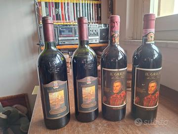 Set 4 bottiglie vino vintage